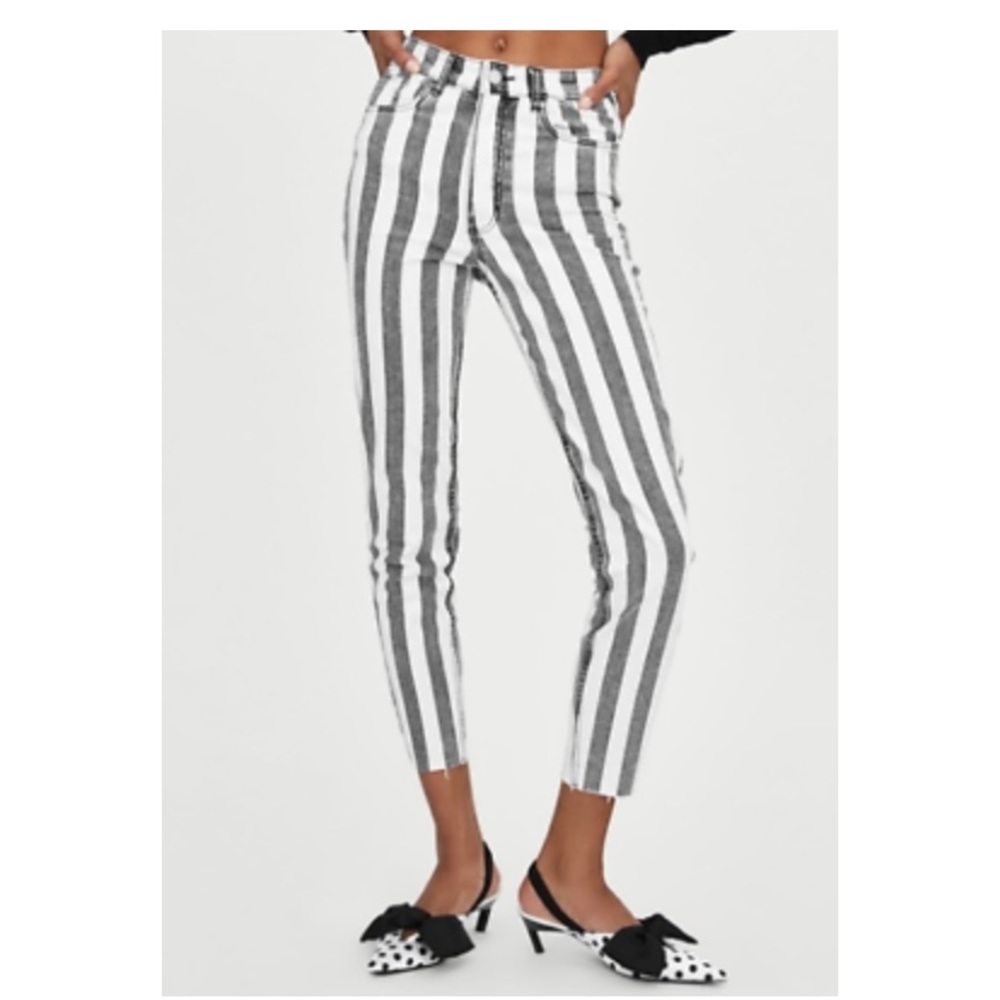 Zara Trafaluc striped denim